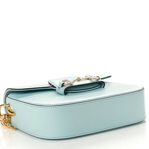 GUCCI Azalea Calfskin Crystal GG Monogram Mini Horsebit 1955 Bag - Picture 3 of 9